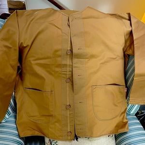 CHUMS no collar Tan cotton lightweight jacket XL
